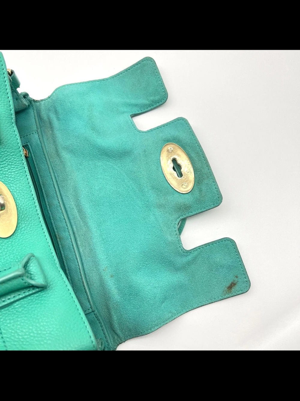 Mulberry Turquoise Leather Satchel - Picture 10 of 16